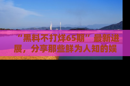 “黑料不打烊65期”最新进展,分享那些鲜为人知的娱乐八卦