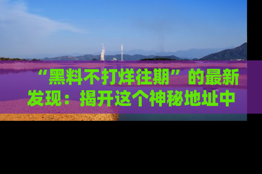 “黑料不打烊往期”的最新发现:揭开这个神秘地址中的爆笑黑料面纱