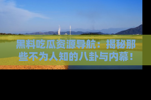 黑料吃瓜资源导航：揭秘那些不为人知的八卦与内幕！