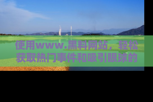 使用www.黑料网站，轻松获取热门事件和吸引眼球的黑料
