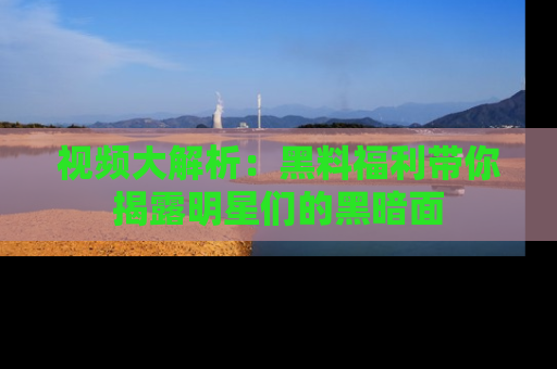 视频大解析：黑料福利带你揭露明星们的黑暗面