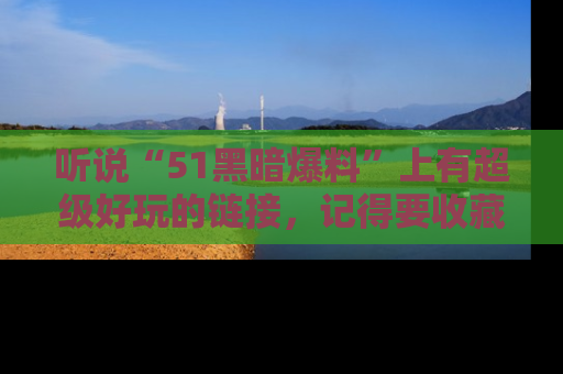 听说“51黑暗爆料”上有超级好玩的链接,记得要收藏哦!